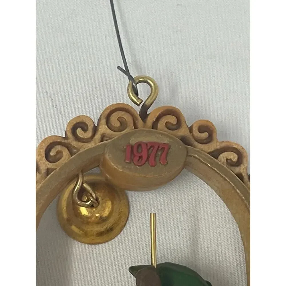 Vintage 1977 Hallmark Christmas‎ Ornament Nostalgia Twirl About Dog Bell Ringer